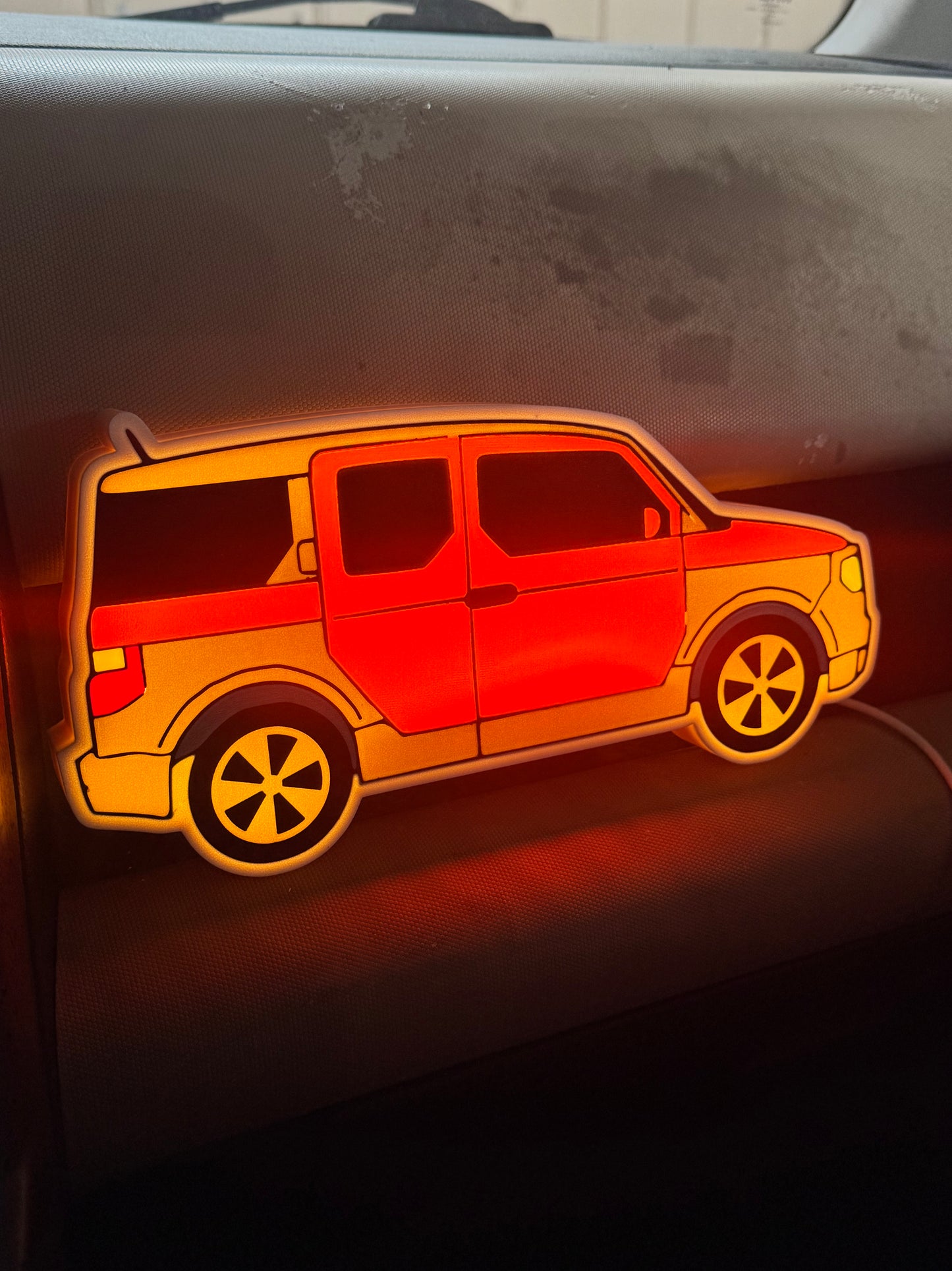 Element LED lightbox Rallye red