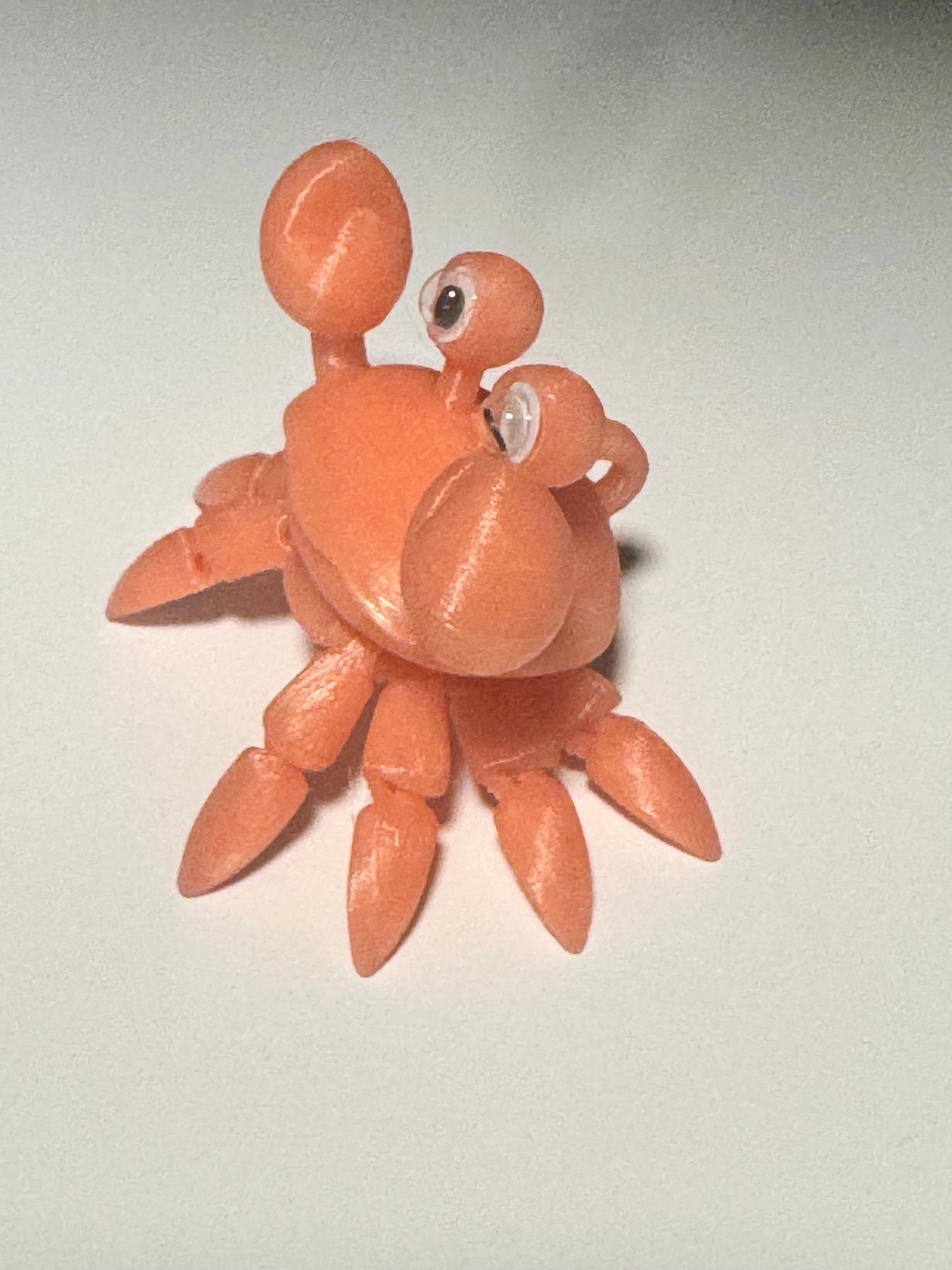 Orange Glow in the dark Gill the Crab Keychain